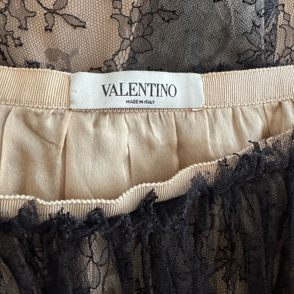 Valentino Black Lace Skirt